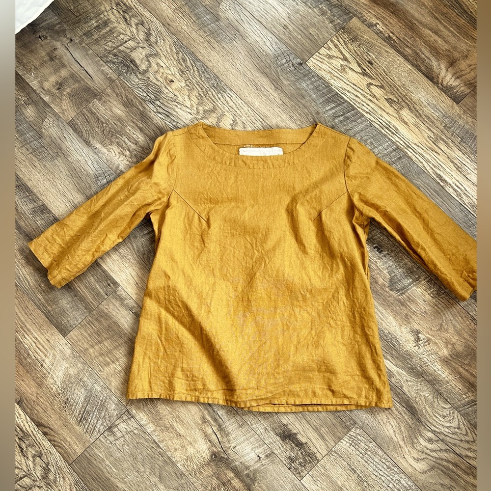 Not perfect linen yellow shirt